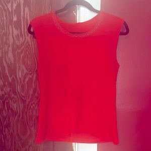 Red Sleeveless Shirt